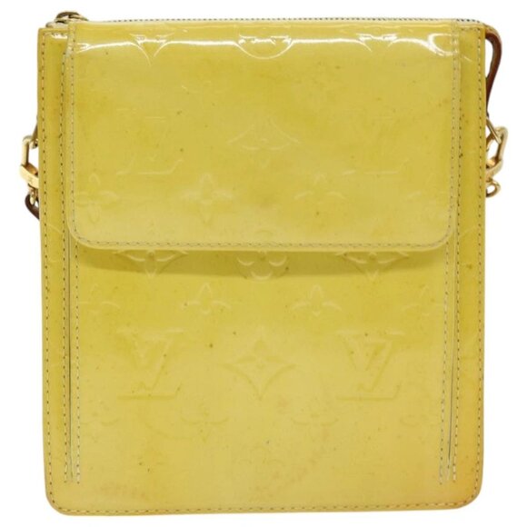 LOUIS VUITTON Monogram Vernis Motto Pouch Lime Yellow - Picture 10 of 15